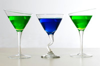 Blue and Green Martinis