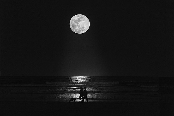 Moon Beam at Jacksonville Beach